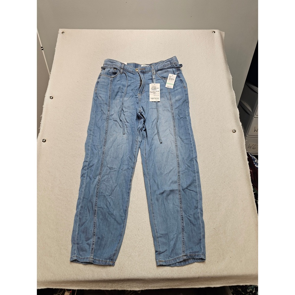 Kensie Jeans The Jessica High Rise Barrel Brisbane Light Wash Denim 8/29 new